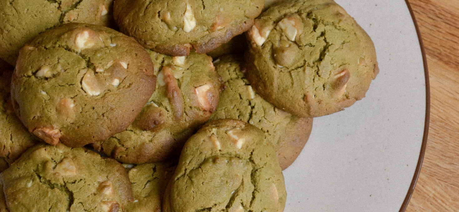 Cookies matcha chocolat blanc sans gluten