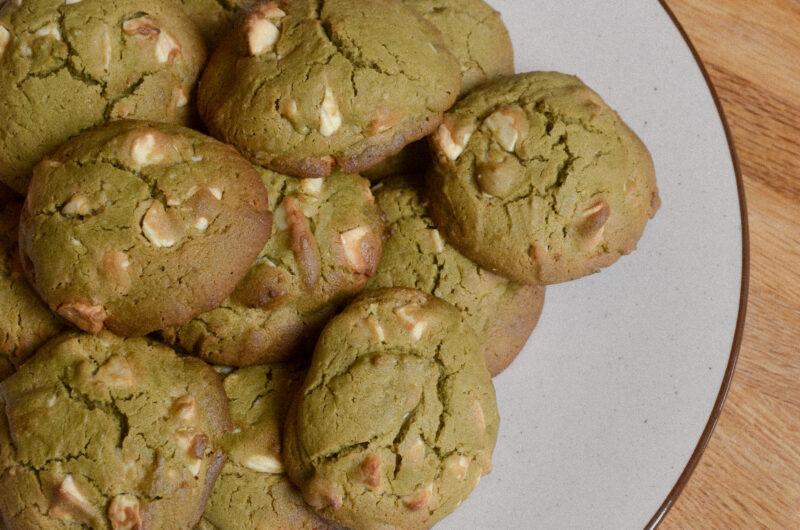 Cookies matcha chocolat blanc sans gluten
