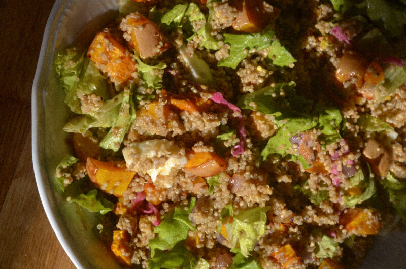 Salade d'automne à la courge rôtie