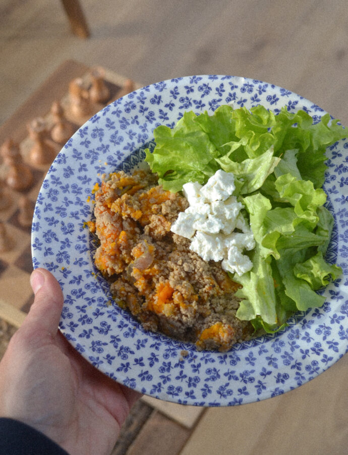 Crumble salé potimarron sarrasin