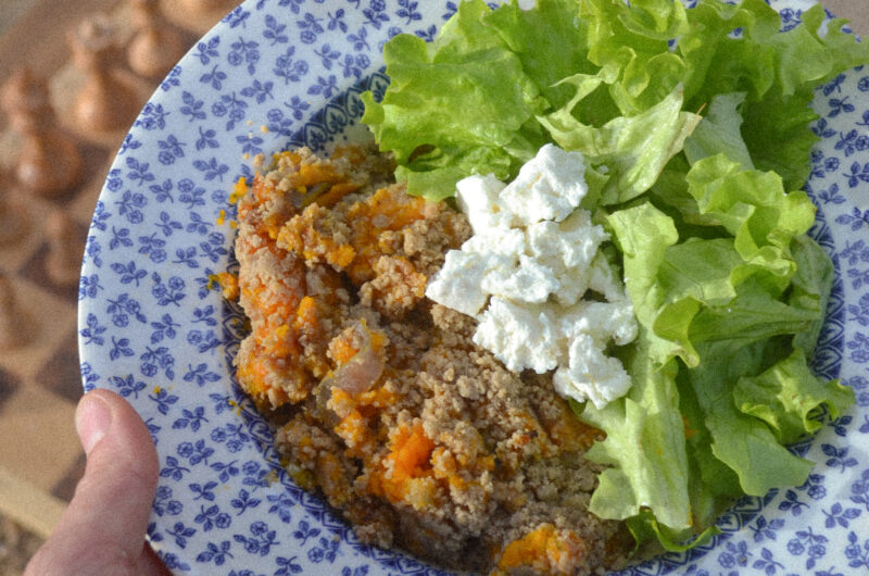 Crumble salé potimarron sarrasin