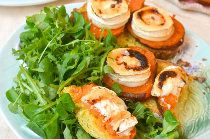 Tartines de chèvre chaud à la patate douce