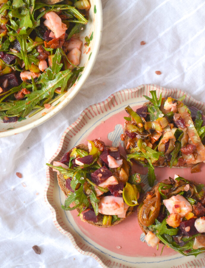 Salade d&rsquo;hiver et toasts