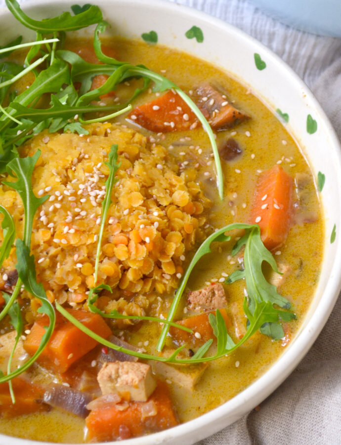 Curry patate douce et tofu (vegan)