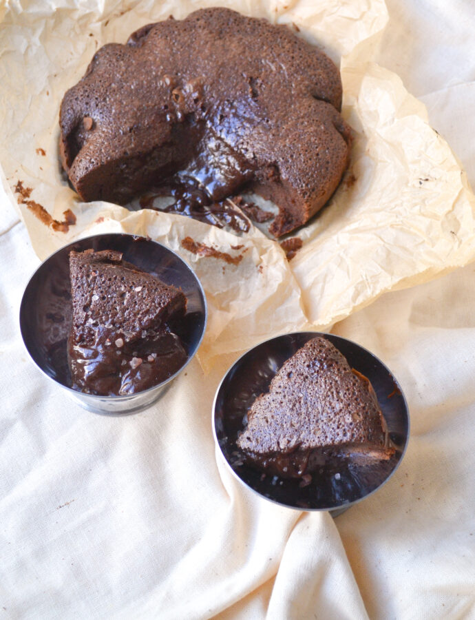 Fondant au chocolat à la farine de sarrasin (sans gluten)
